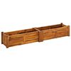 vidaXL Arriate de jard&iacute;n de madera de acacia 150x30x25 cm
