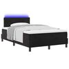vidaXL Cama Box Spring LED con colch&oacute;n Negro 120 x 200 cm Terciopelo