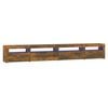 vidaXL Mueble de TV con luces LED roble ahumado 270x35x40 cm