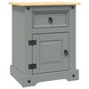 vidaXL Mesita de noche Corona Range pino mexicano gris 53x39x67 cm