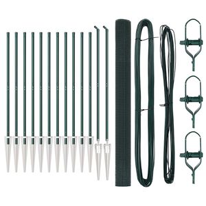 vidaXL Poste de Valla Verde