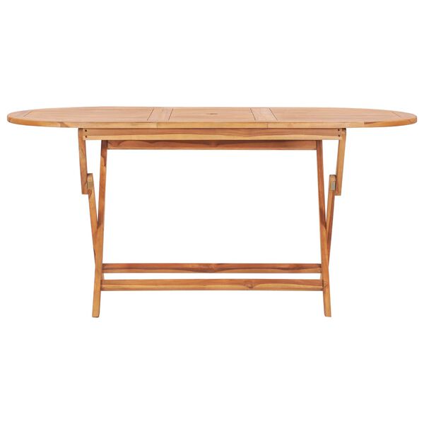vidaXL Set de comedor de jard&iacute;n plegable 9 pzas madera maciza de teca
