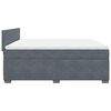 vidaXL Cama box spring con colch&oacute;n terciopelo gris oscuro 180x200 cm
