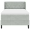 vidaXL Cama tipo Box Spring Gris claro 100 x 200 cm Terciopelo