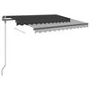 vidaXL Toldo retr&aacute;ctil autom&aacute;tico con postes gris antracita 3,5x2,5 m