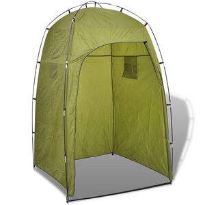 vidaXL Carpa para ducha/WC/vestidor verde