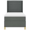 vidaXL Cama tipo Box Spring con colch&oacute;n Gris 90 x 200 cm tela