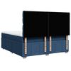 vidaXL Cama box spring con colch&oacute;n tela azul 180x200 cm