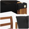 vidaXL Conjunto de sof&aacute;s de exterior con coj&iacute;n 4 pcs Natural y negro