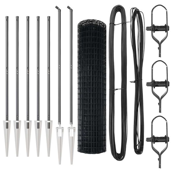 vidaXL Reja con postes Gris 1.2 x 10 m Acero