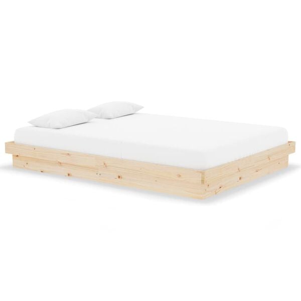 vidaXL Estructura de cama sin colchón madera maciza 140x190 cm