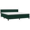 vidaXL Cama box spring con colch&oacute;n terciopelo verde oscuro 180x220 cm