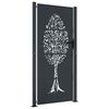 vidaXL Puerta de jardín antracita 100x175 cm de acero con diseño de árbol