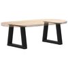 vidaXL Patas para mesa de centro en forma de V (2 unidades), color negro, 40 x (30-31,3) cm, acero