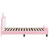 vidaXL Cama para niños con cabecero con cabecera Rosa 90 x 200 cm PU