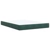 vidaXL Cama box spring con colch&oacute;n terciopelo verde oscuro 140x200 cm