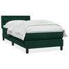vidaXL Cama box spring con colch&oacute;n terciopelo verde oscuro 90x220 cm
