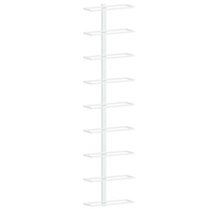 vidaXL Botellero de pared para 9 botellas hierro blanco