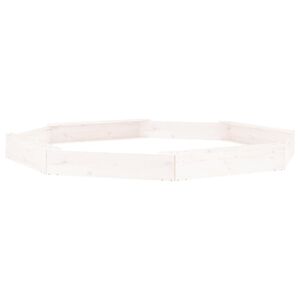 vidaXL Arenero con asientos oct&oacute;gono madera maciza de pino blanco