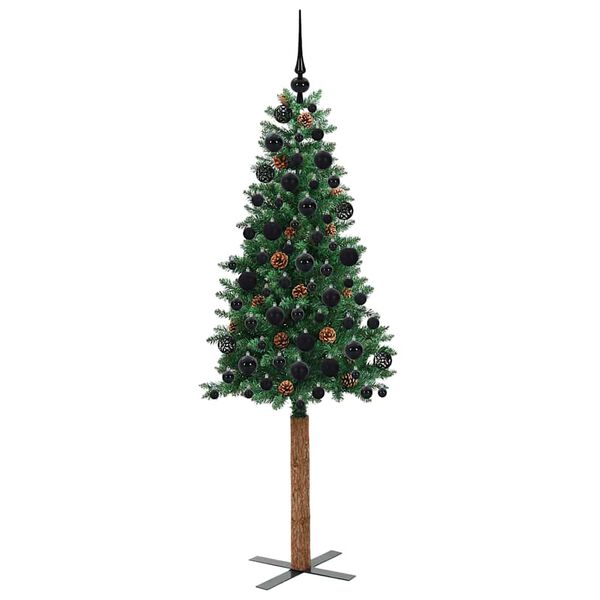 vidaXL &Aacute;rbol de Navidad Delgado con 300 LED con soporte Verde 180 cm