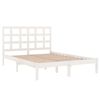 vidaXL Estructura de cama doble peque&ntilde;a madera maciza blanca 120x190cm