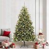 vidaXL Árbol de Navidad artificial con ramas plegables y conos 240 cm