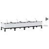vidaXL Maceta de jard&iacute;n con riego y ruedas 4 uds. Blanco PP