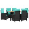 vidaXL Juego de comedor para exteriores 7 uds.