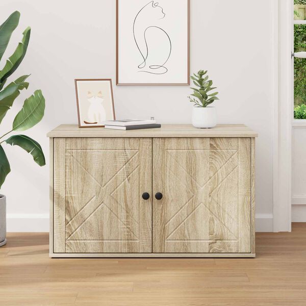 vidaXL Casa para Gatos Sonoma 85 x 55 x 50,5 cm Madera de ingenier&iacute;a