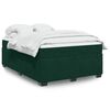 vidaXL Cama box spring con colch&oacute;n terciopelo verde oscuro 160x200 cm