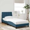 vidaXL Cama con colch&oacute;n Hanko terciopelo azul 90x190 cm