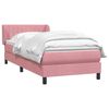 vidaXL Cama box spring con colch&oacute;n terciopelo rosa 80x220 cm
