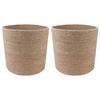 vidaXL Set de Macetas de Planta 2 uds. Natural &Oslash; 21 x 21 cm