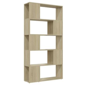 vidaXL Librer&iacute;a separador contrachapada roble Sonoma 80x24x155 cm