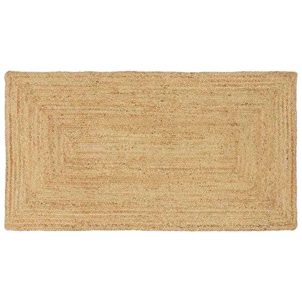 vidaXL Alfombra de área Beige 80 x 150 cm yute