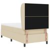 vidaXL Cama tipo Box Spring con colch&oacute;n Crema 80 x 200 cm tela