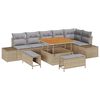vidaXL Conjunto de sof&aacute;s de jard&iacute;n 9 uds. 8-N&uacute;mero de plazas Beige