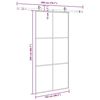 vidaXL Puerta corredera con herrajes negro 102x205 cm ESG vidrio