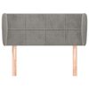 vidaXL Cabecero de terciopelo gris claro 103x23x78/88 cm