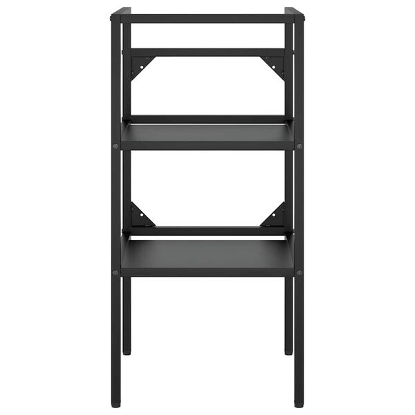 vidaXL Estructura de lavabo de hierro negro 40x38x83 cm