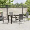 vidaXL Conjunto de Comedor de Jard&iacute;n 5 pcs Gris