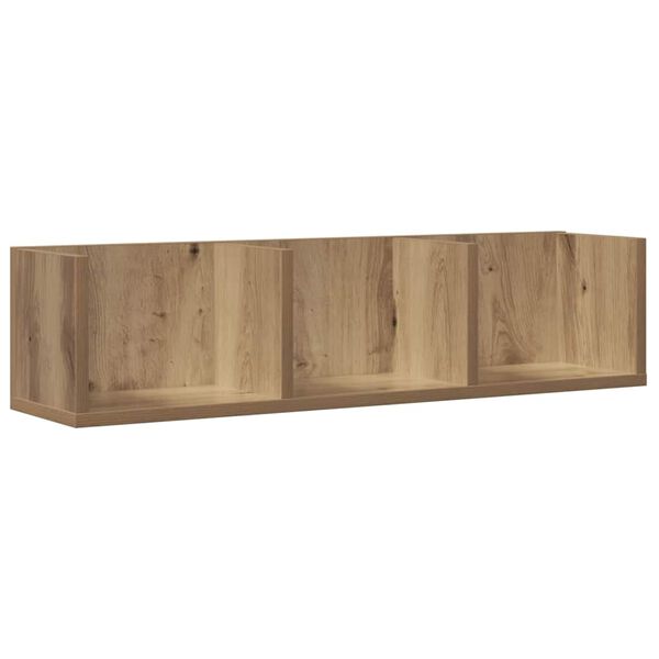 vidaXL Estante de pared CD madera ingenier&iacute;a roble artisan 75x18x18 cm