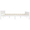 vidaXL Estructura de cama sin colch&oacute;n madera de pino blanco 200x200 cm