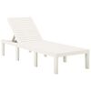 vidaXL Tumbona de pl&aacute;stico blanco