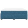 vidaXL Cama box spring con colch&oacute;n terciopelo azul oscuro 200x200 cm