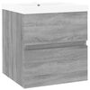 vidaXL Mueble de ba&ntilde;o con lavabo madera contrachapada gris Sonoma