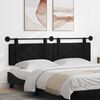vidaXL Cabecera Colgante Negro 190 x 55 x 5 cm Terciopelo