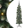 vidaXL &Aacute;rbol Navide&ntilde;o Artificial Delgado Verde y blanco 150 cm