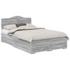 vidaXL Estructura de cama con cabecera Gris Sonoma 120 x 200 cm