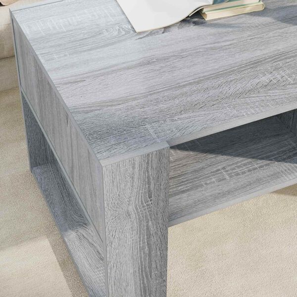 vidaXL Mesa de Caf&eacute; Gris Sonoma 92 x 53 x 45 cm Madera de ingenier&iacute;a